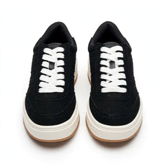 Mila Layered Stripe Gum-Sole Sneakers