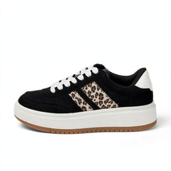 Mila Layered Stripe Gum-Sole Sneakers