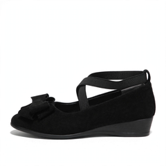 Marla Wide-Toe Knit Mary Jane Flats