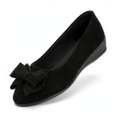 Lena Wide-Toe Knit Mary Jane Flats