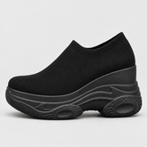Knit Platform Slip-On Sneakers