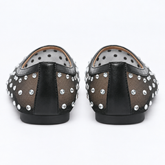 Rhinestone Mesh Ballet Flats
