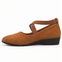 Elastic-Strap Mary Jane Wedges