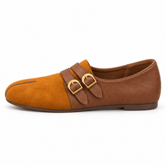 Double-Buckle Suede Loafers
