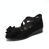 Marla Wide-Toe Knit Mary Jane Flats
