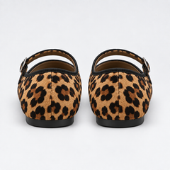 Soft-Sole Leopard-Print Mary Jane Flats