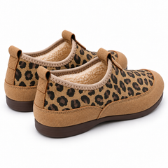 Leopard-Print Soft-Sole Winter Loafers