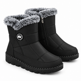 Fleece-Lined Zipper Winter Boots