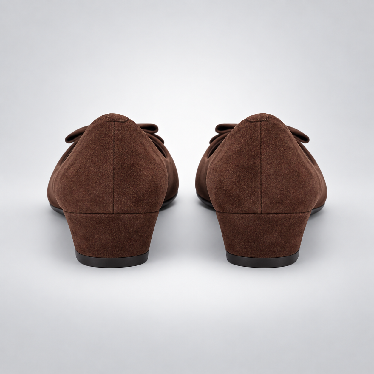 Retro Sheepskin Suede Wedge Shoes.