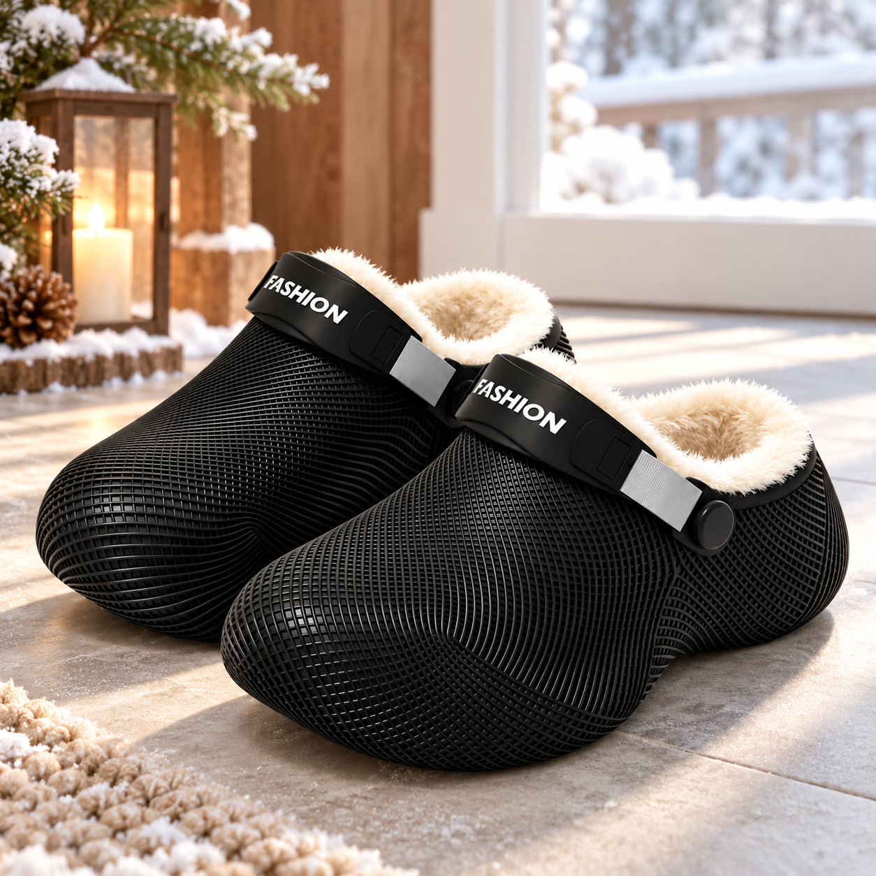 Fleece-Lined Back-Strap Clogs
