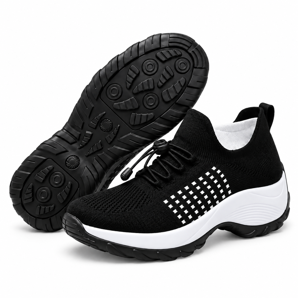 Stretch-Cushion Walking Shoes