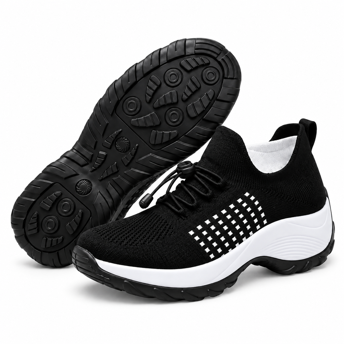 Stretch-Cushion Walking Shoes