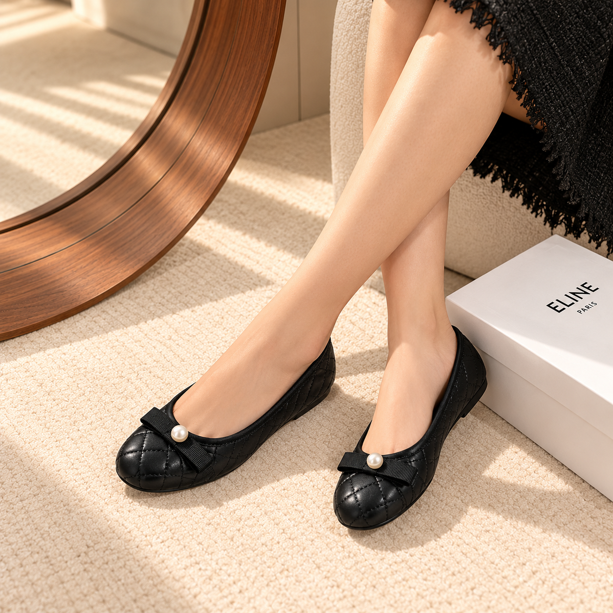 Soft-Sole Round-Toe Mary Jane Flats