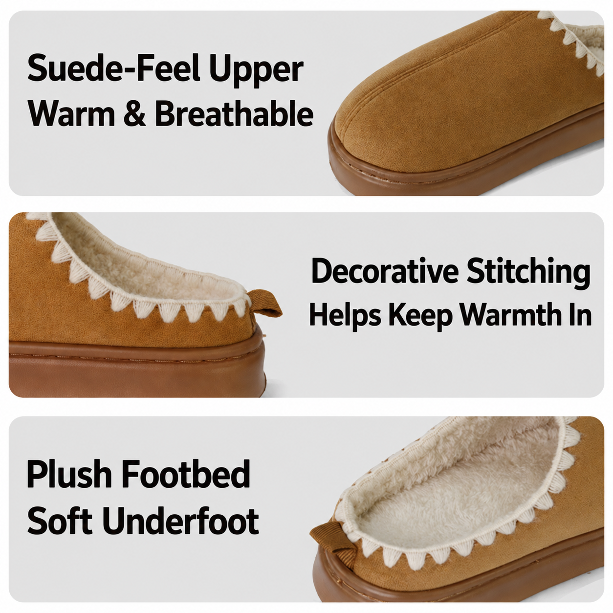 Non-Slip Lace-Up Winter Slippers