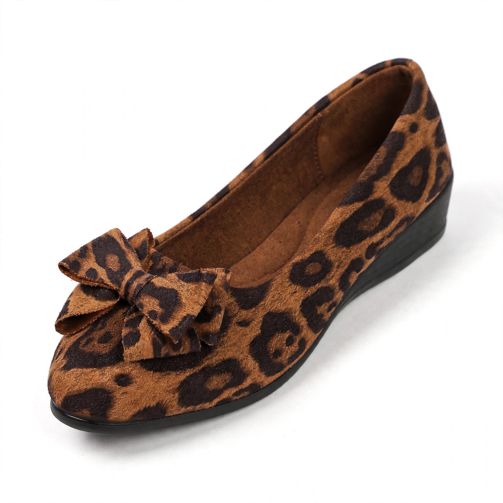 Lena Wide-Toe Knit Mary Jane Flats