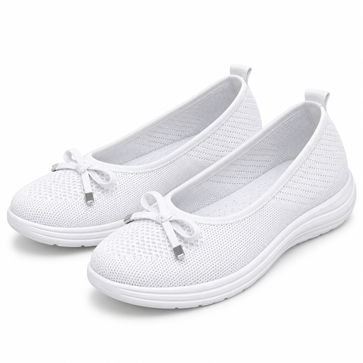 Breathable Knit Walking Flats