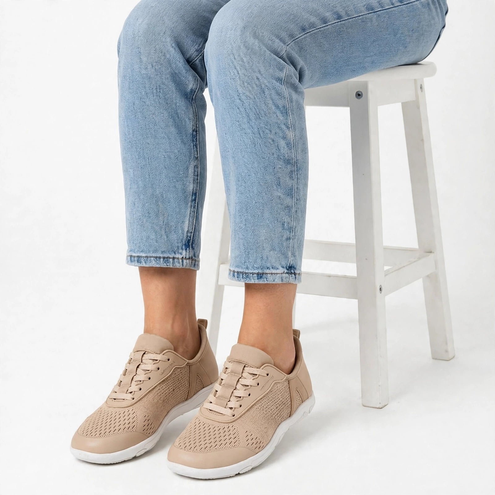Sienna Retro Stripe Gum-Sole Sneakers