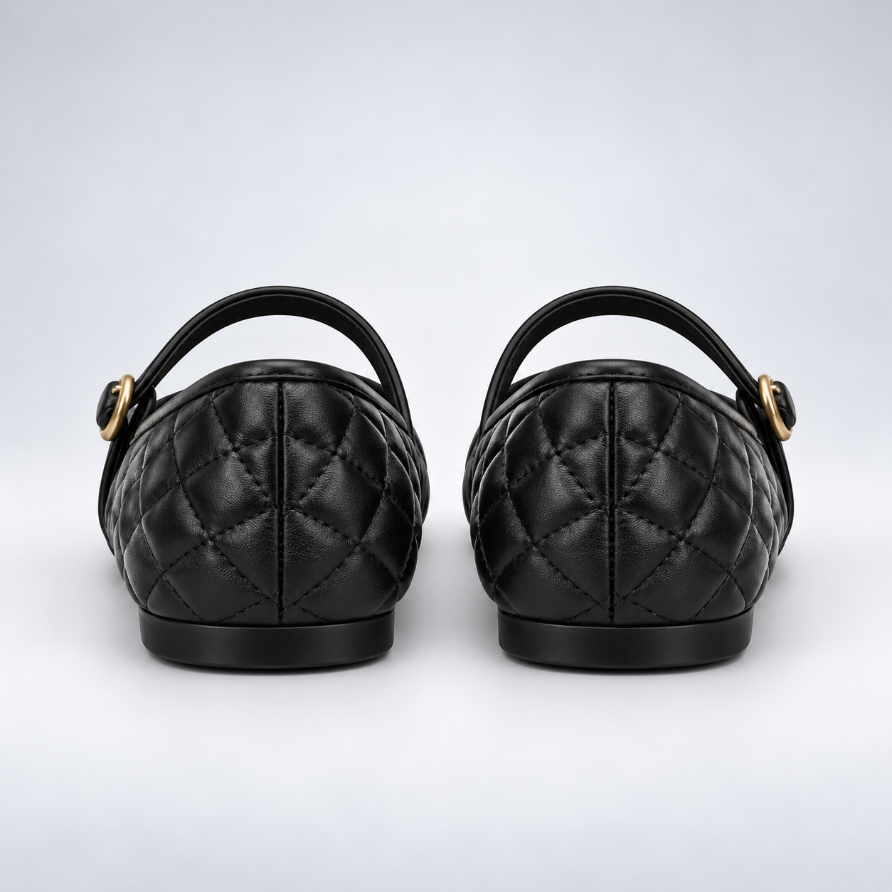 Camellia Quilted Mary Jane Flats.