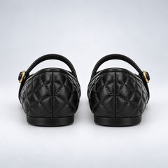 Camellia Quilted Mary Jane Flats.