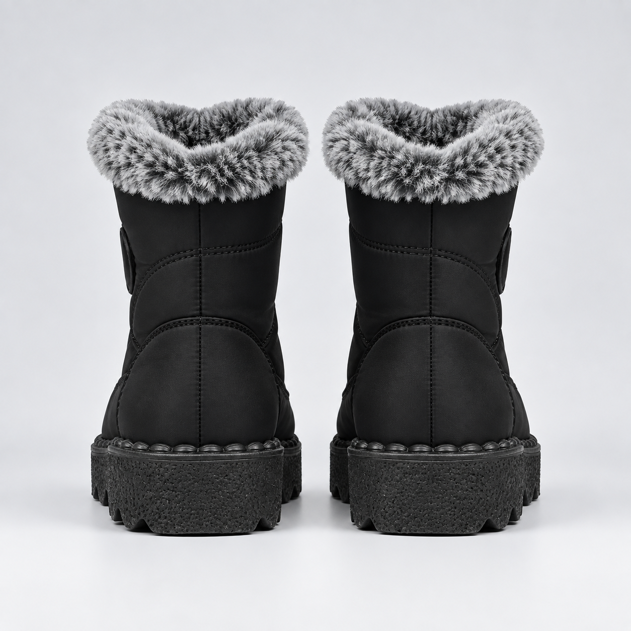 Fleece-Lined Zipper Winter Boots