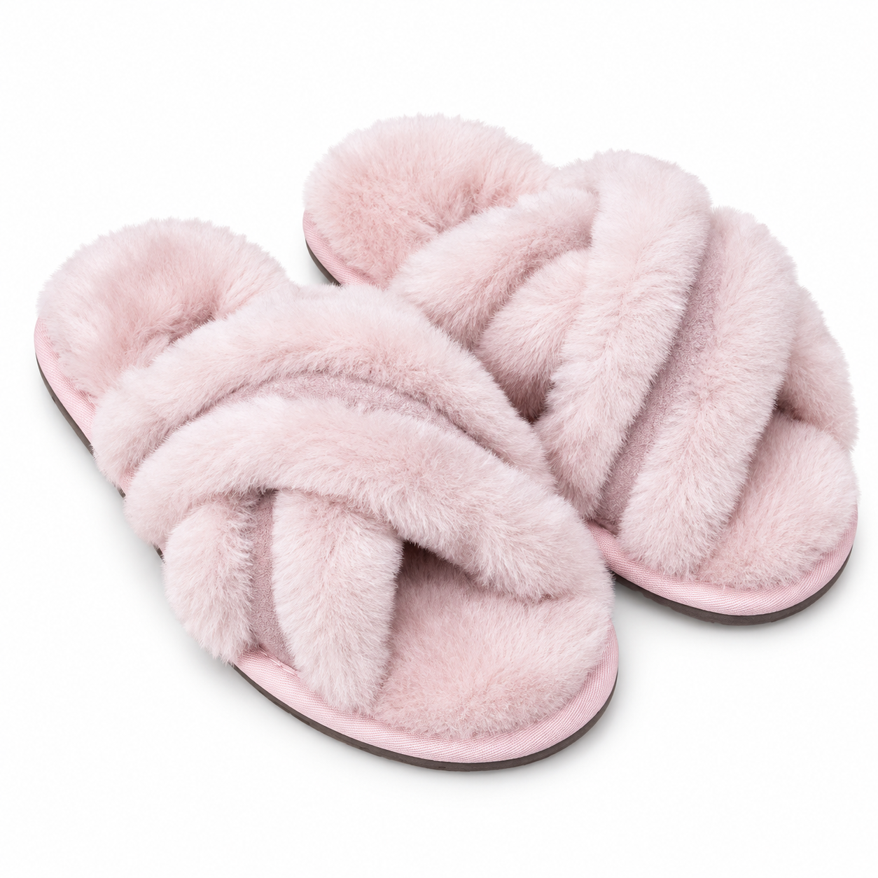 Cozy Wool Criss-Cross Slippers