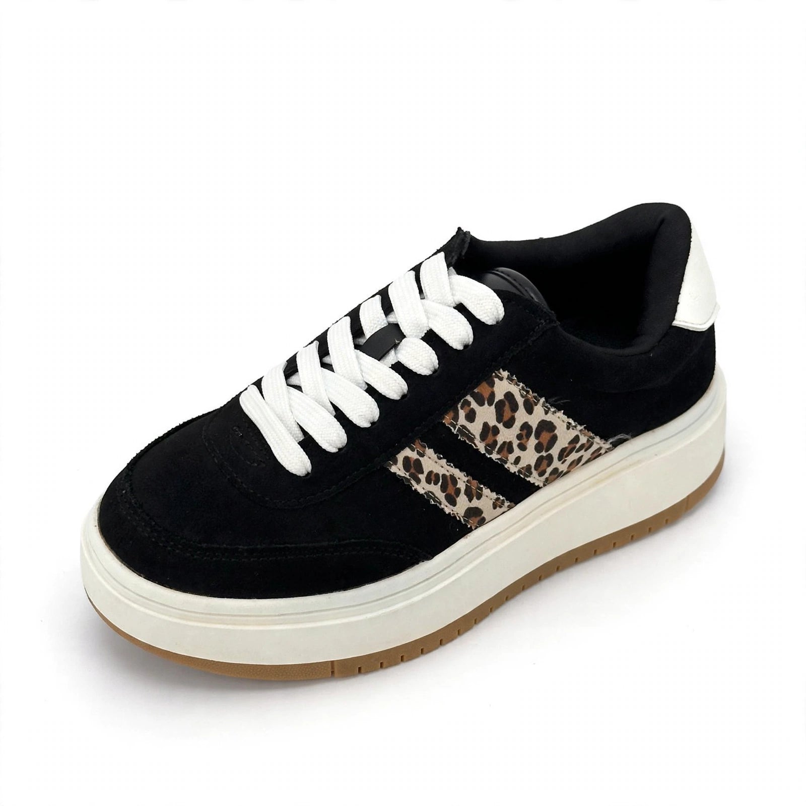 Mila Layered Stripe Gum-Sole Sneakers