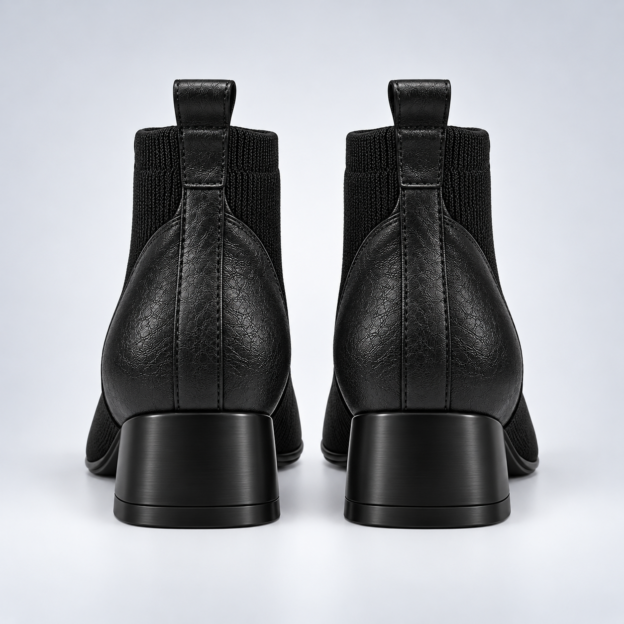 Retro Square-Buckle Block Heel Pumps