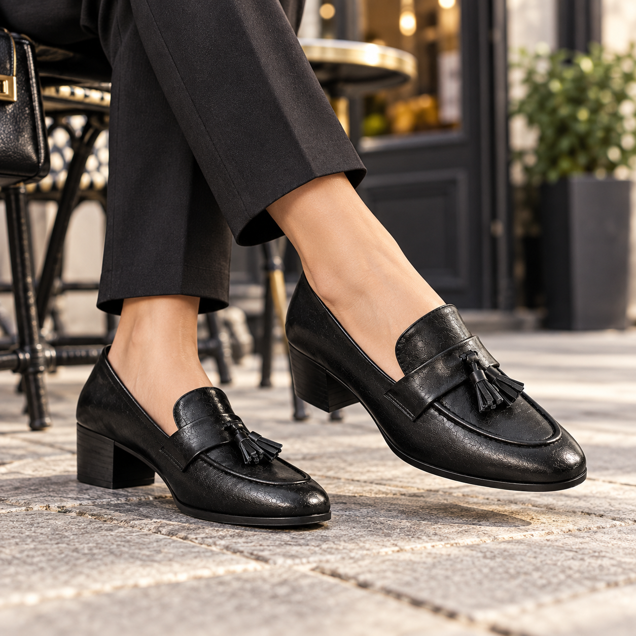 Vintage Soft-Sole Chunky Heel Loafers