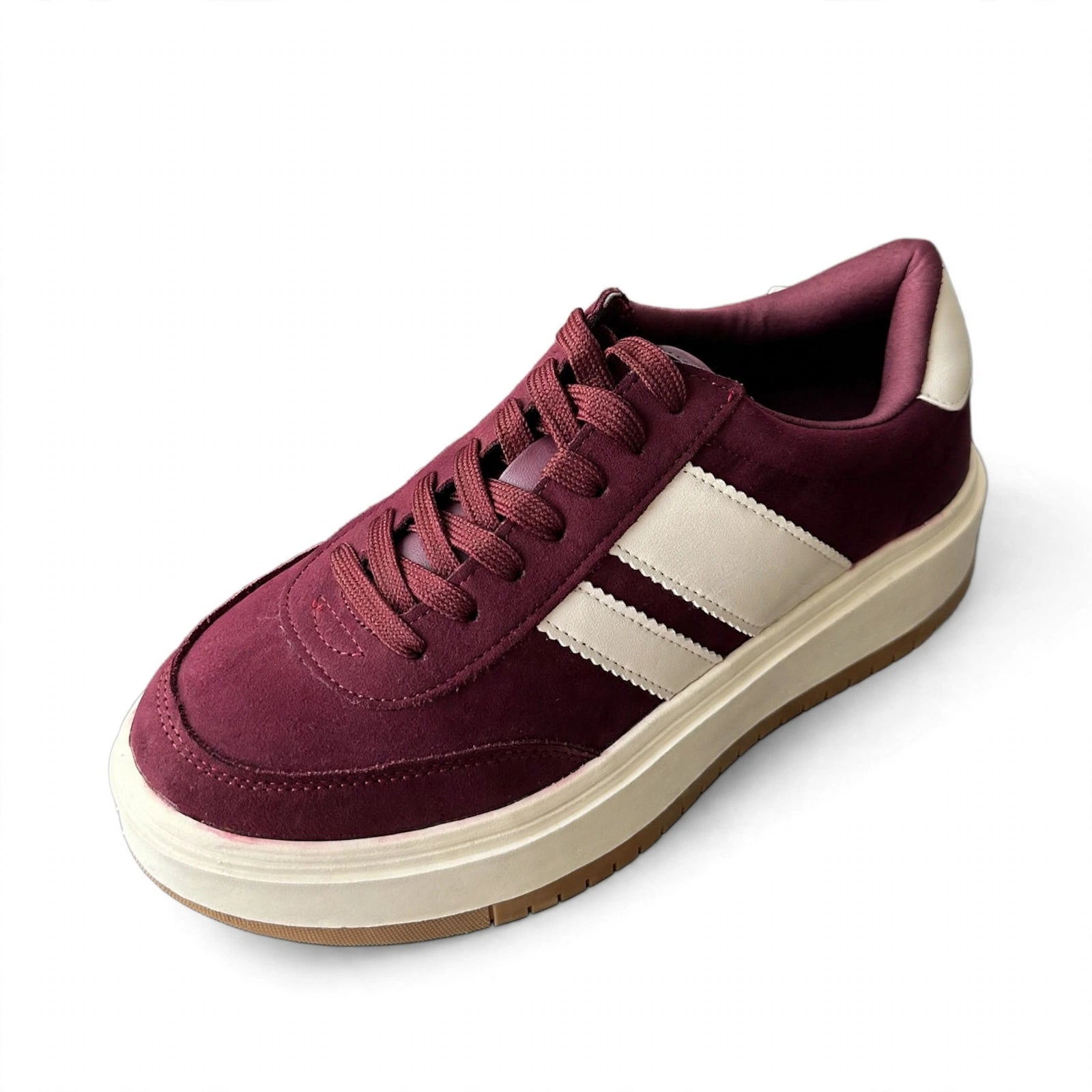 Mila Layered Stripe Gum-Sole Sneakers