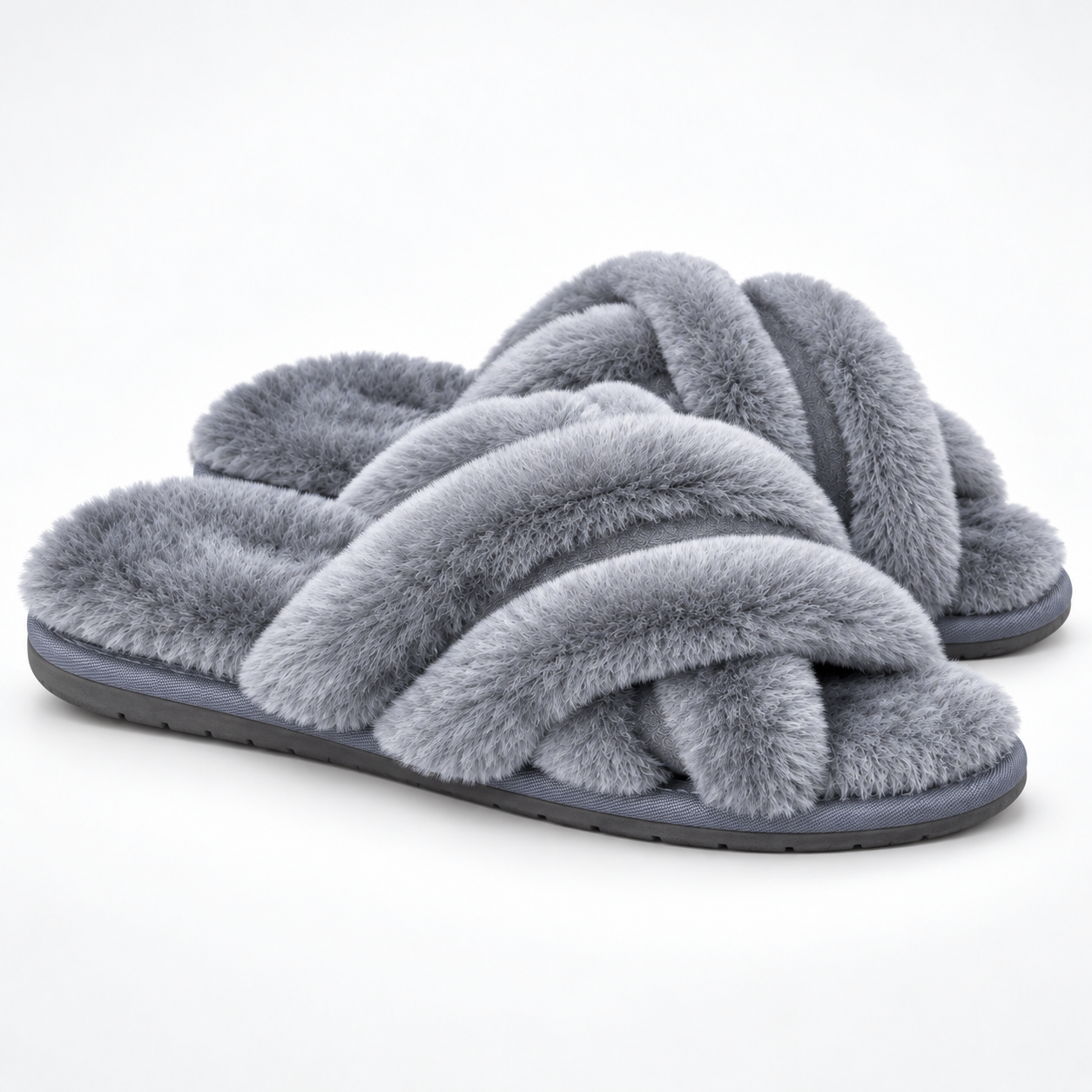 Cozy Wool Criss-Cross Slippers