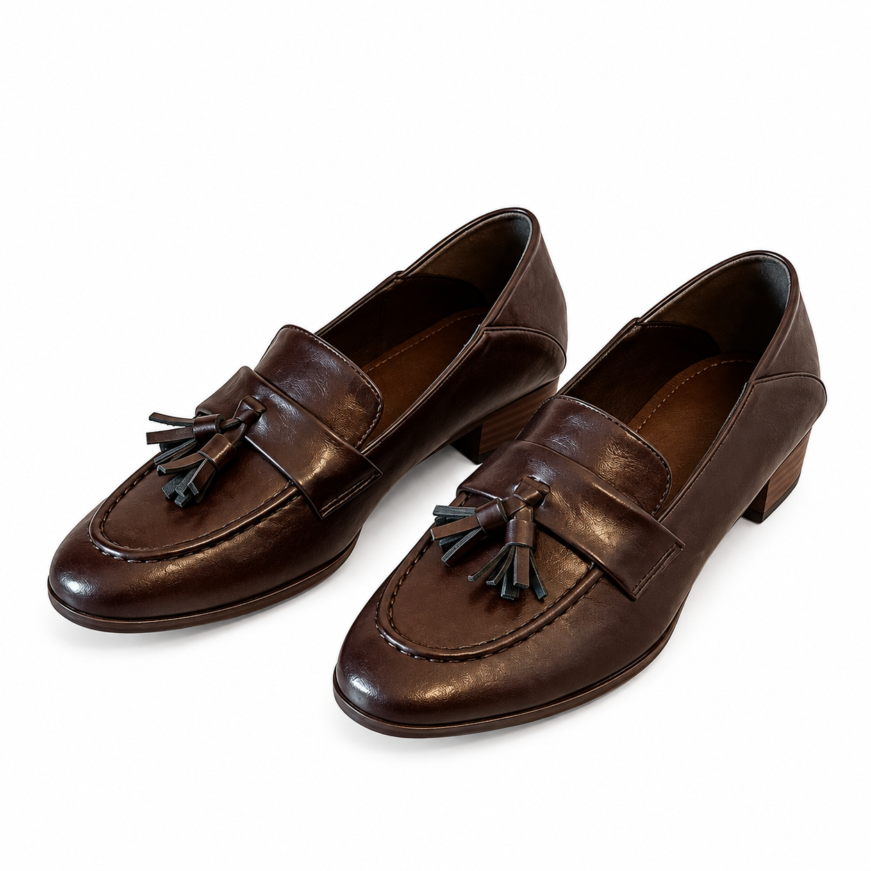 Vintage Soft-Sole Chunky Heel Loafers