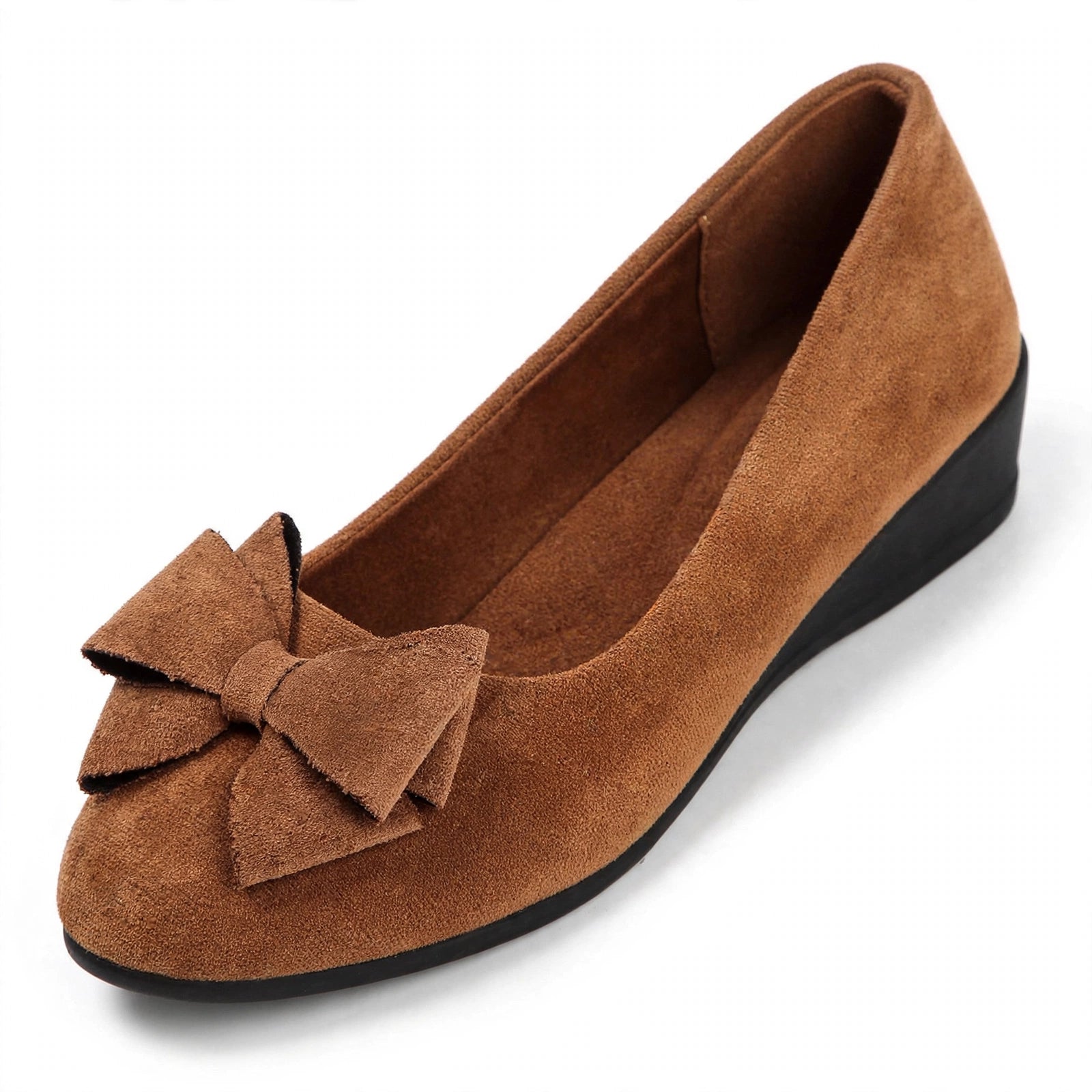 Lena Wide-Toe Knit Mary Jane Flats