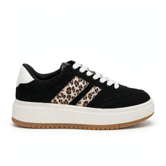 Mila Layered Stripe Gum-Sole Sneakers