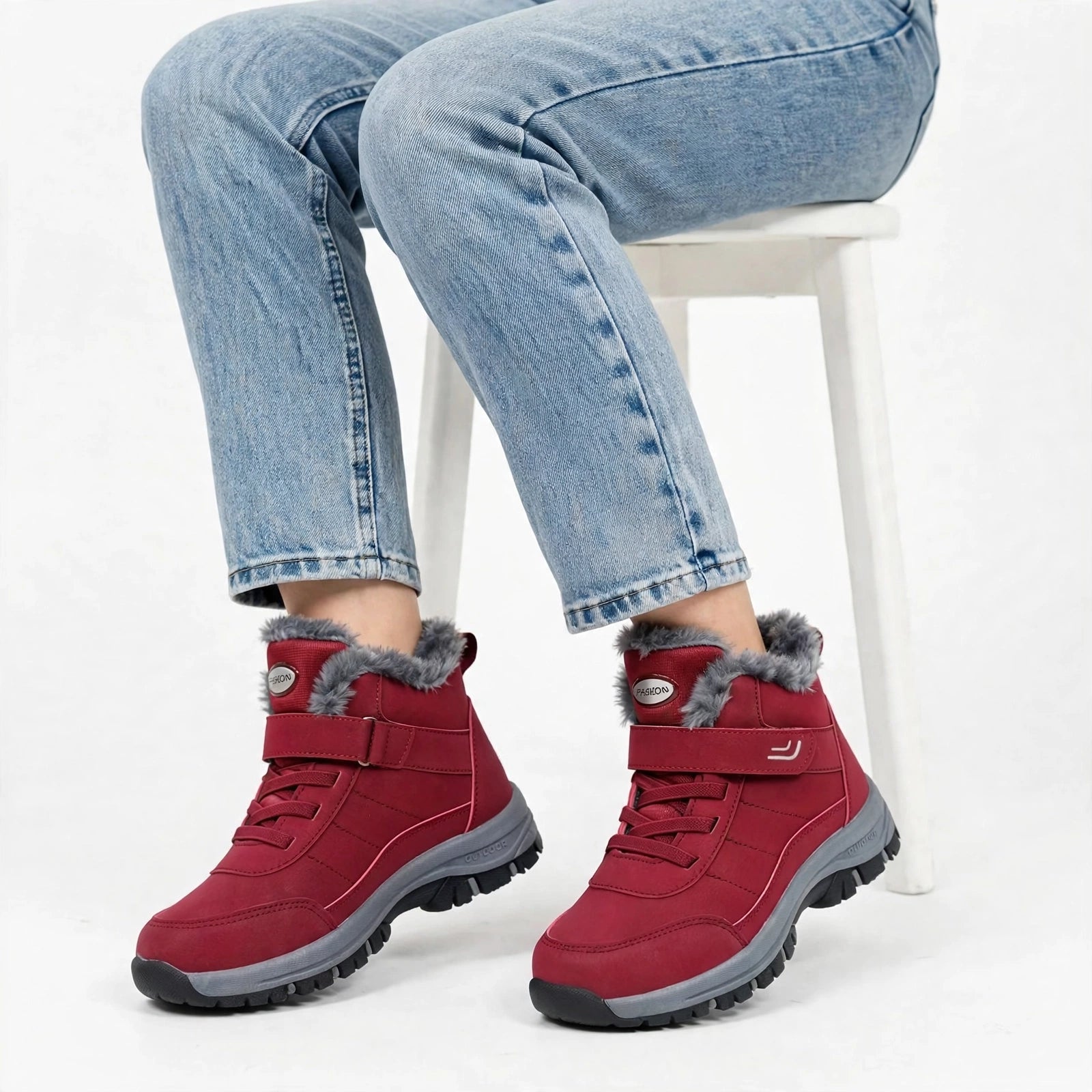 Cozy Fleece-Lined Buckle Ankle Boots