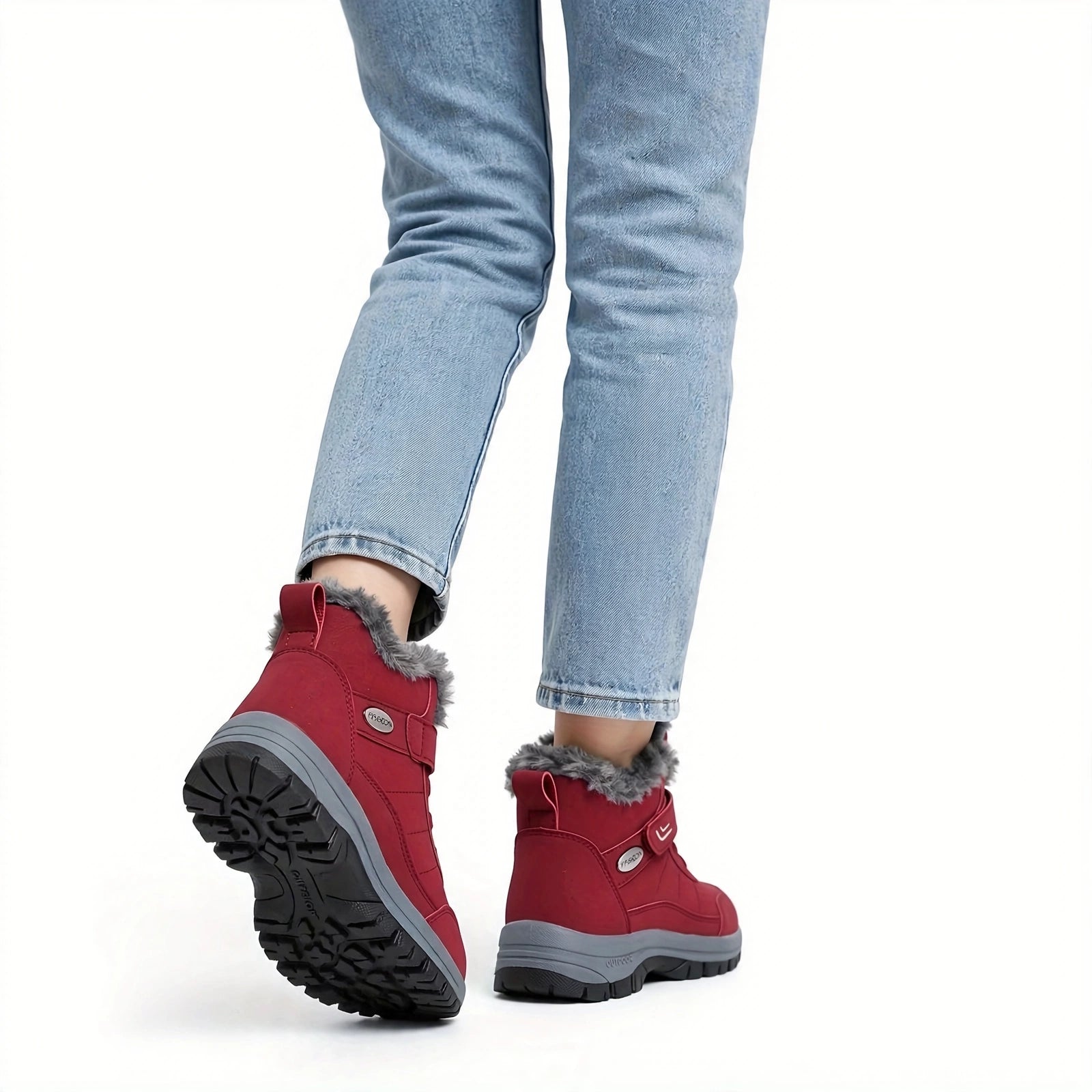 Cozy Fleece-Lined Buckle Ankle Boots