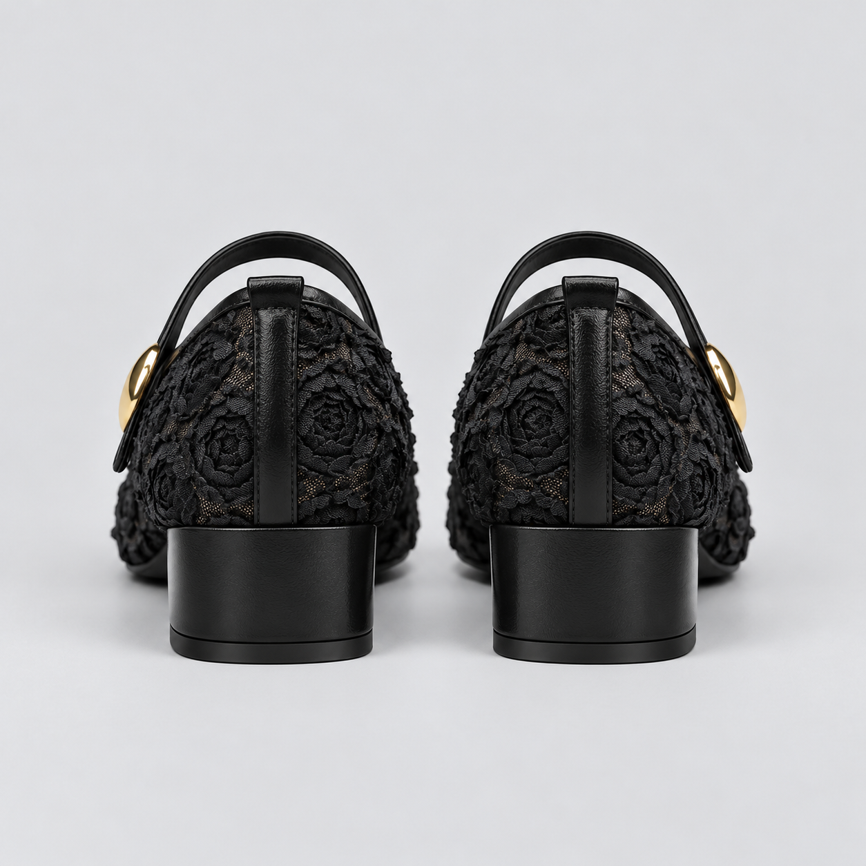 Floral French-Style Mary Jane Flats