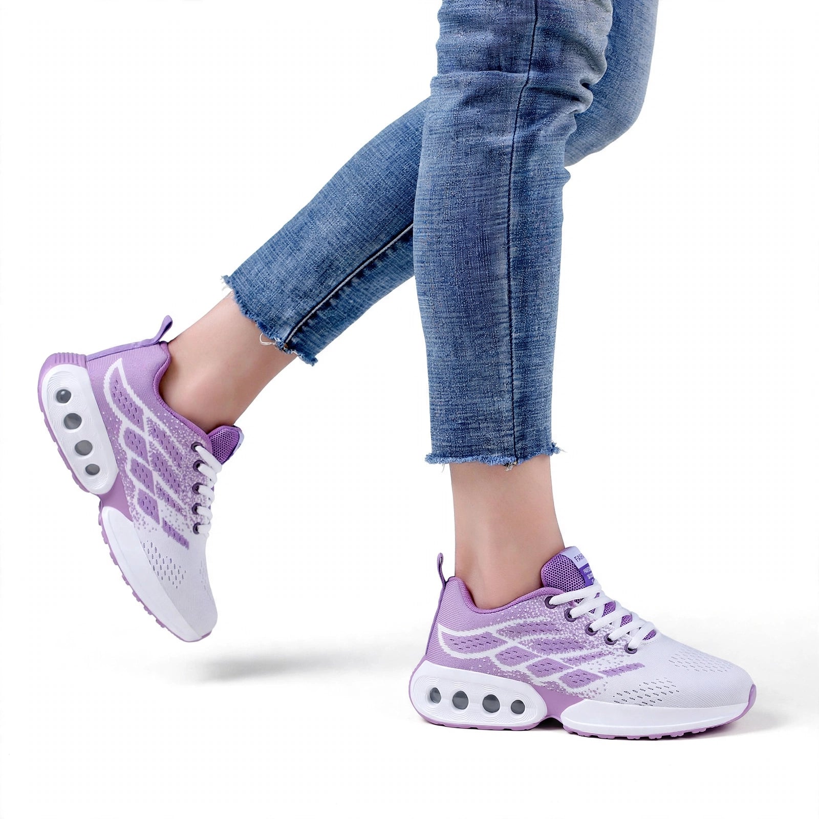 Aria Pastel Stripe Gum-Sole Sneakers