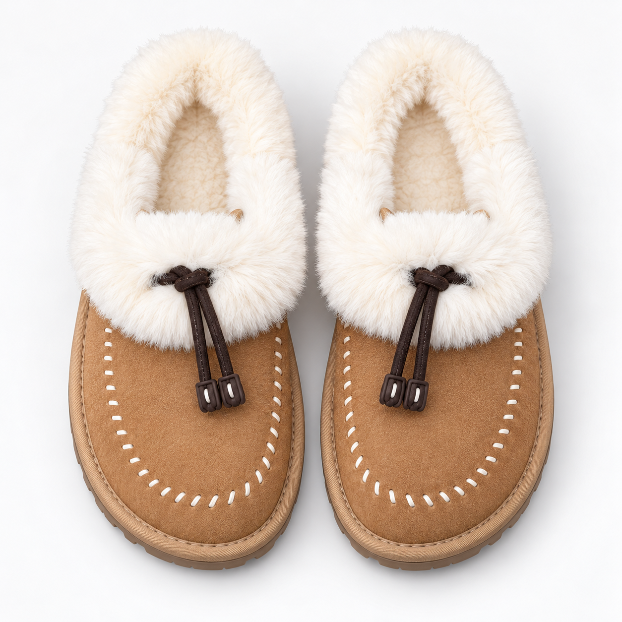 Sheepskin Wool Tassel Slippers.