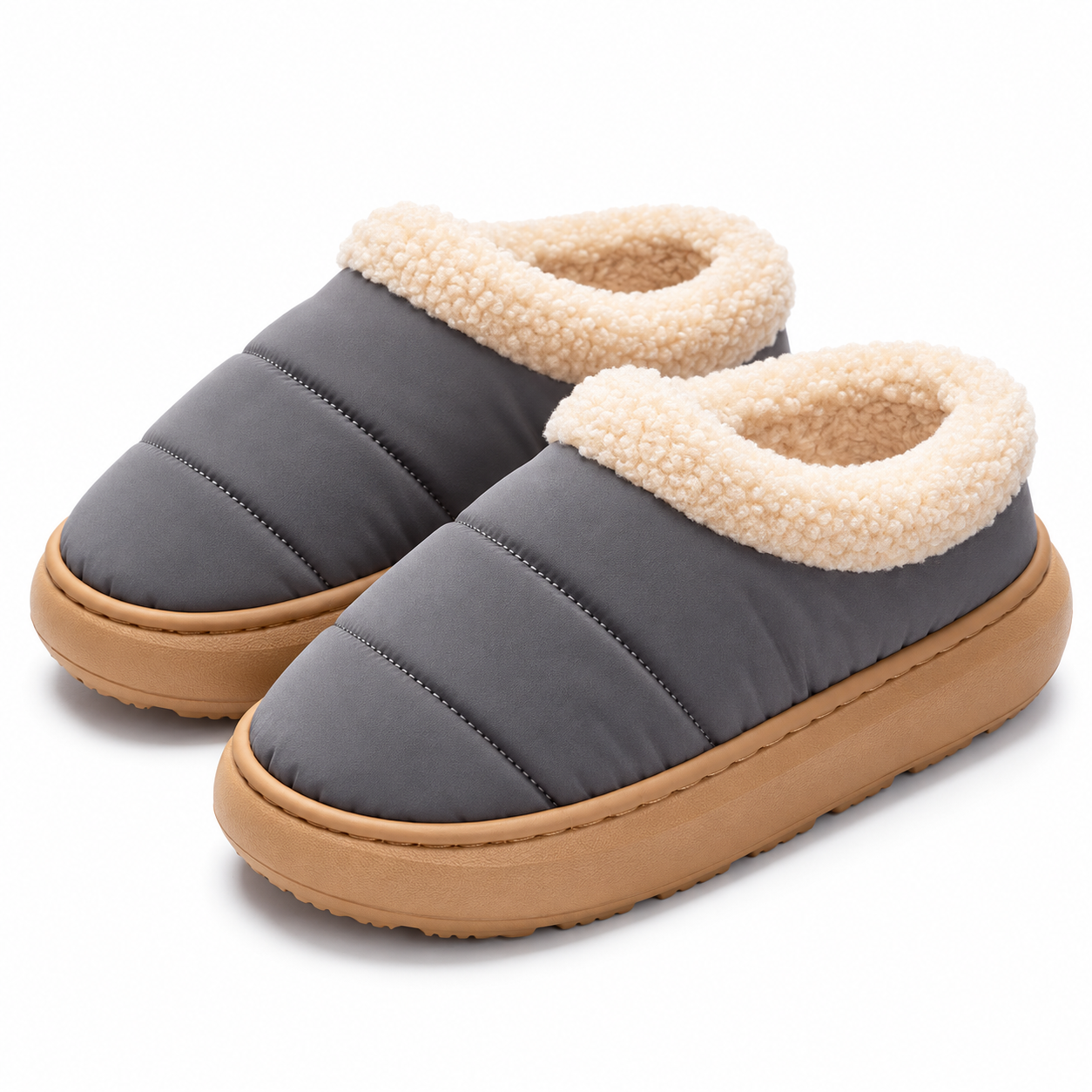 Warm Puffer Slip-On Shoes