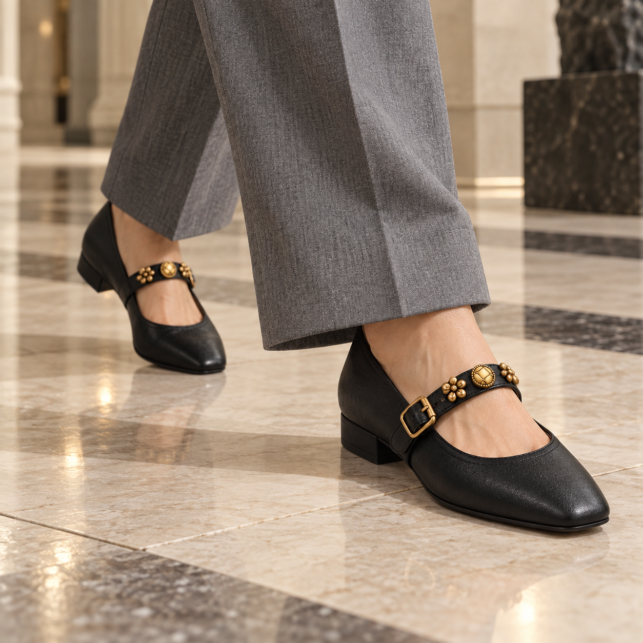 Casual Mary Jane Flat Shoes
