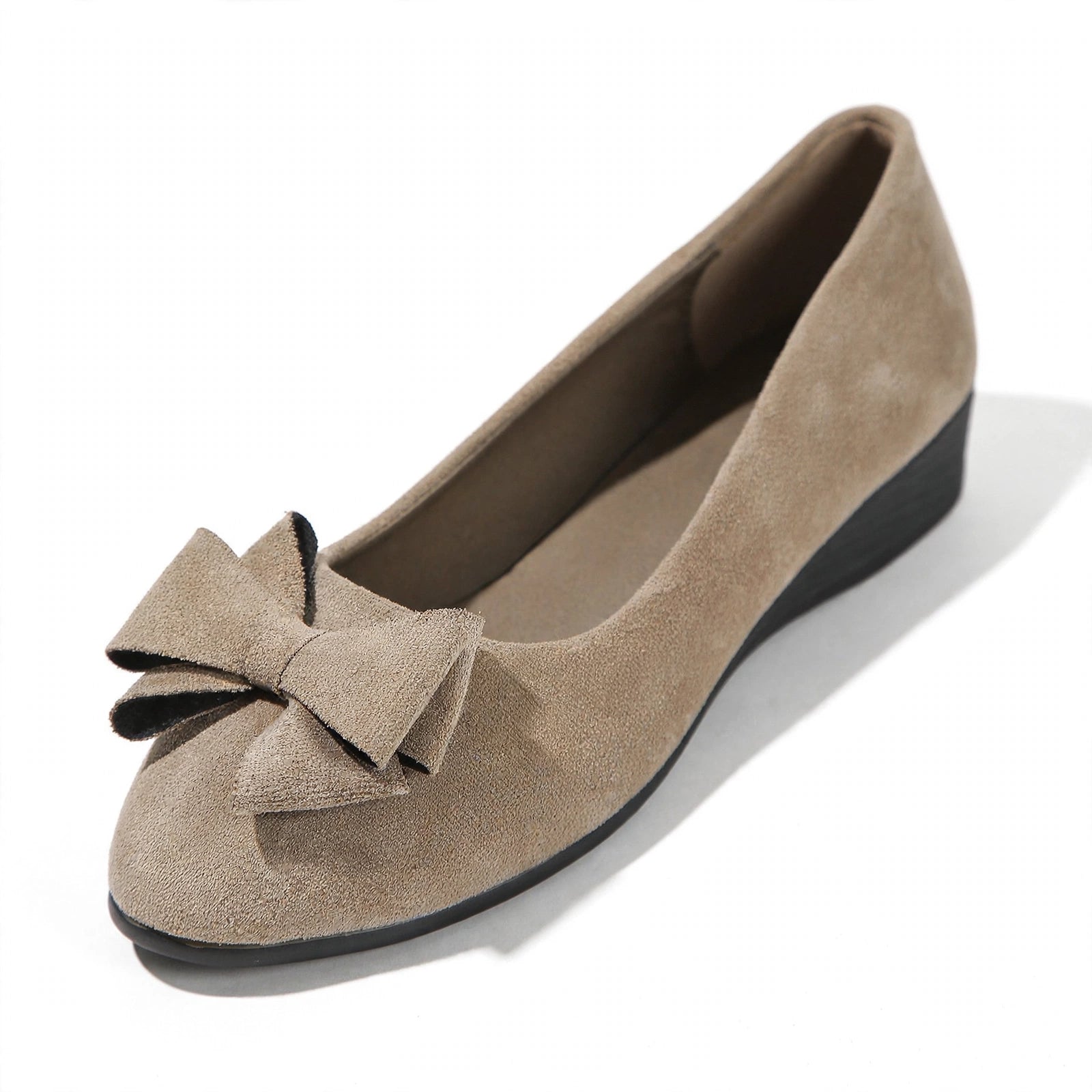 Lena Wide-Toe Knit Mary Jane Flats