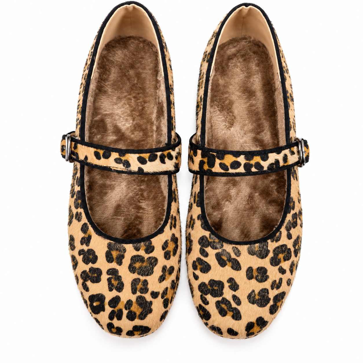 Soft-Sole Leopard-Print Mary Jane Flats