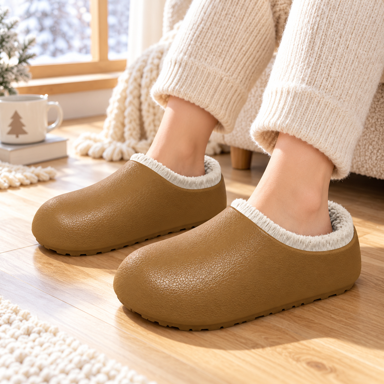 Warm Fleece-Lined Clogs