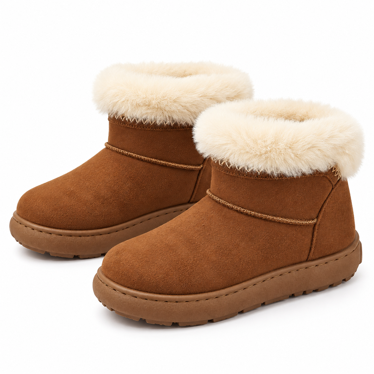 Plush-Lined Mid-Calf Snow Boots