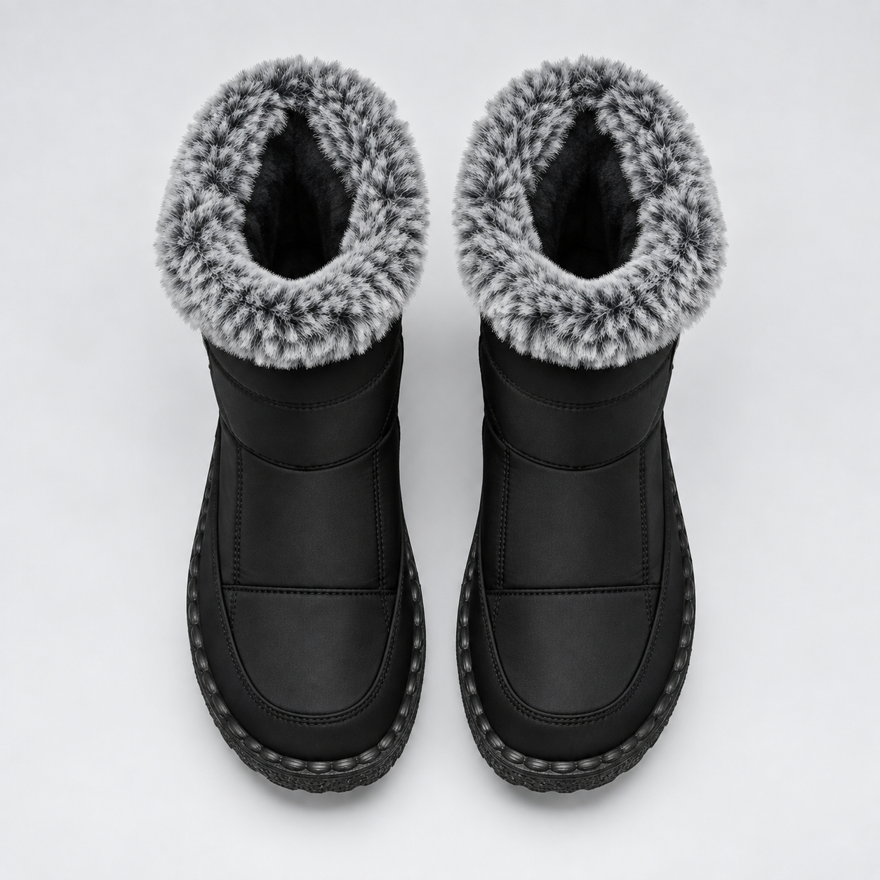 Fleece-Lined Zipper Winter Boots