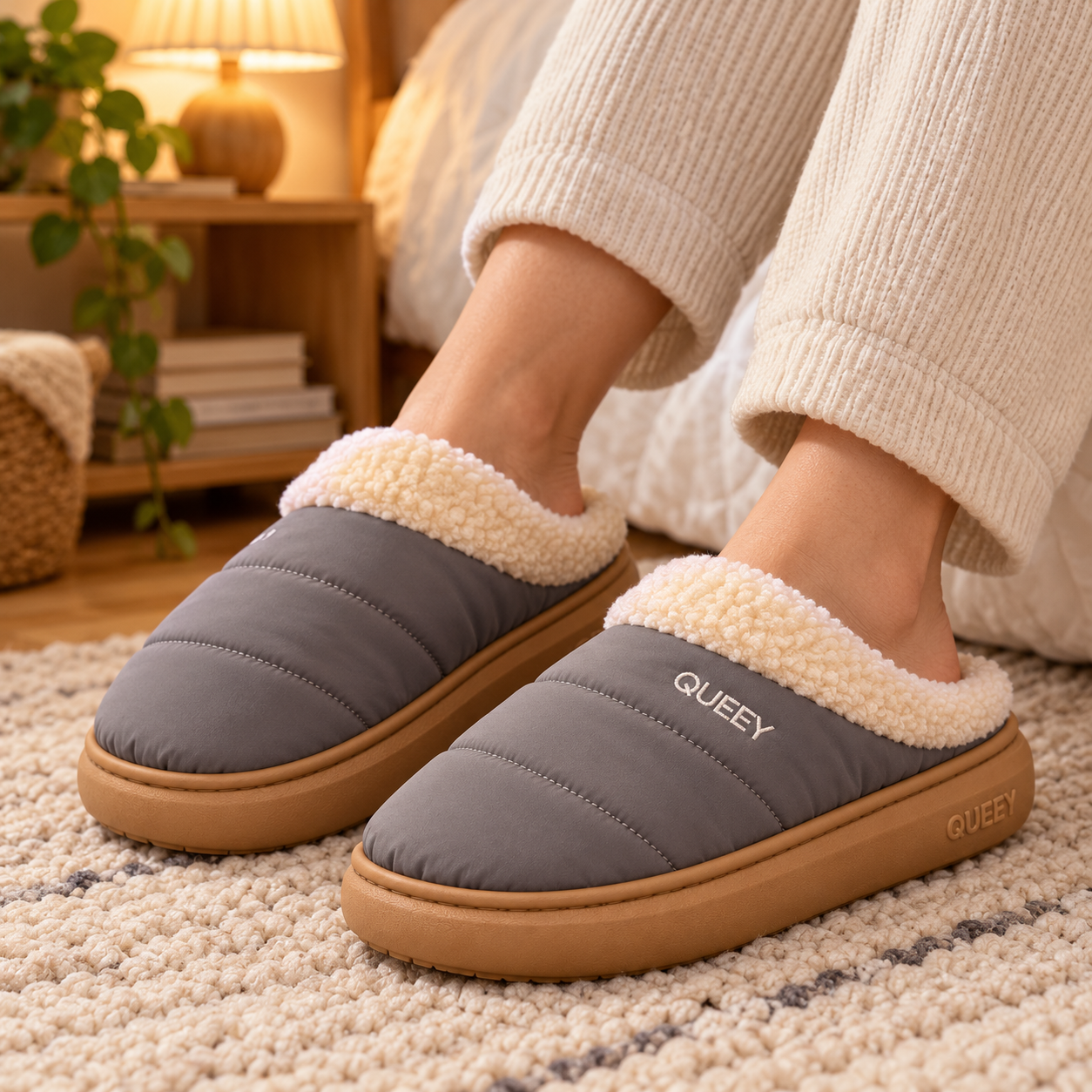Warm Puffer Slip-On Shoes