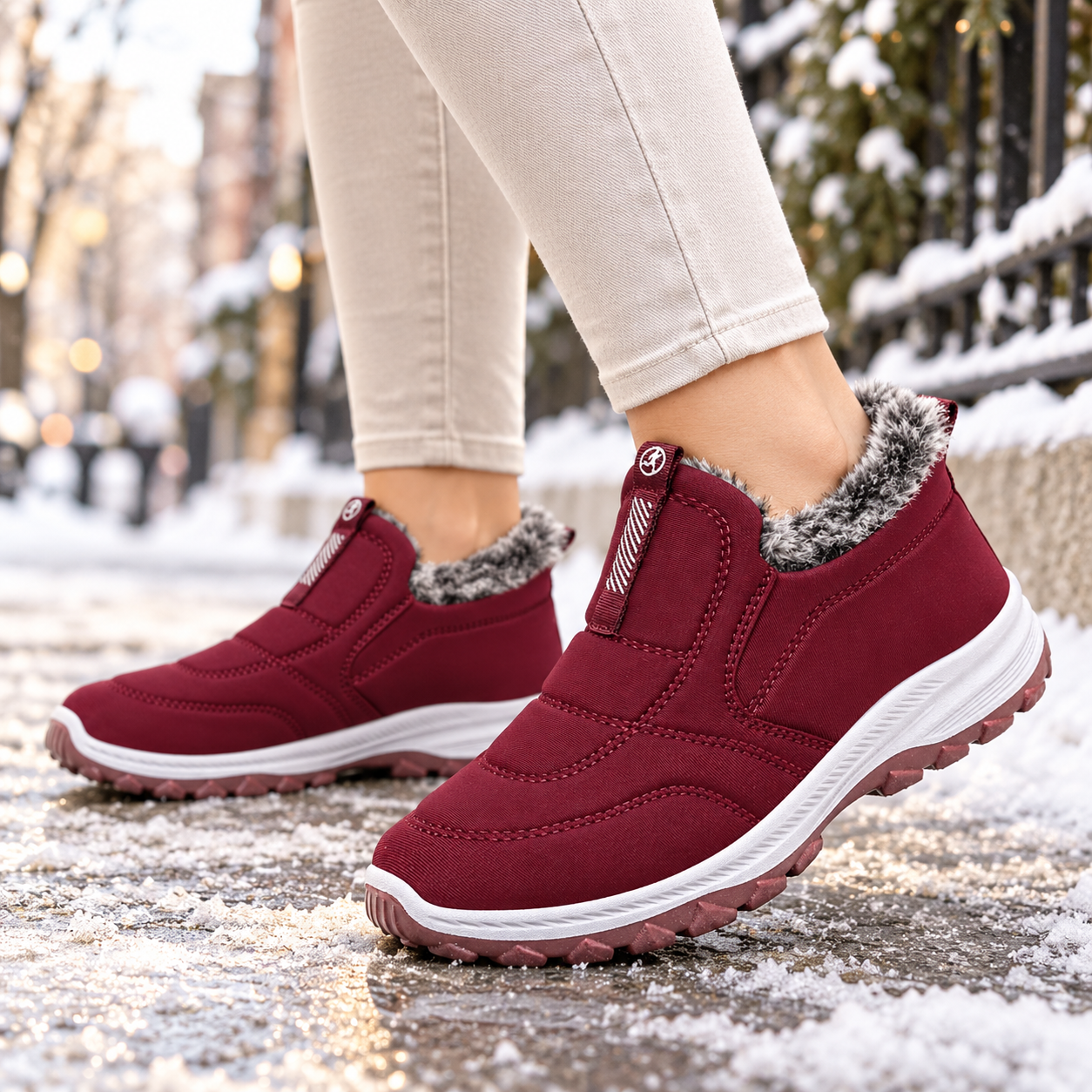 Waterproof Fur-Lined Ankle Boots