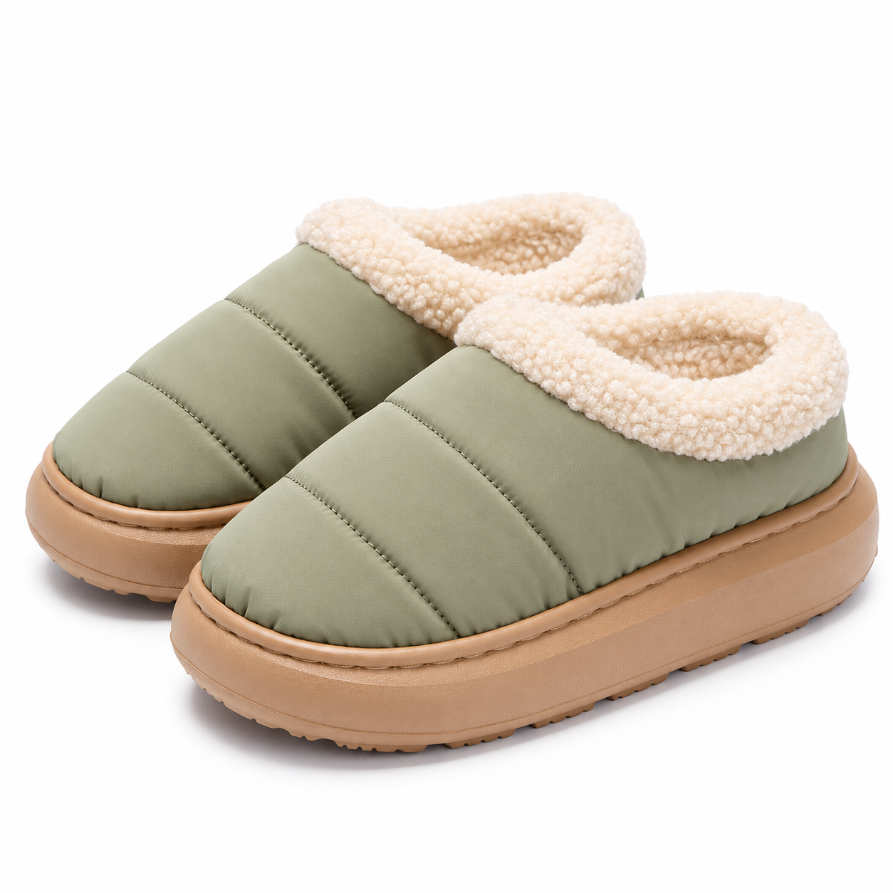 Warm Puffer Slip-On Shoes