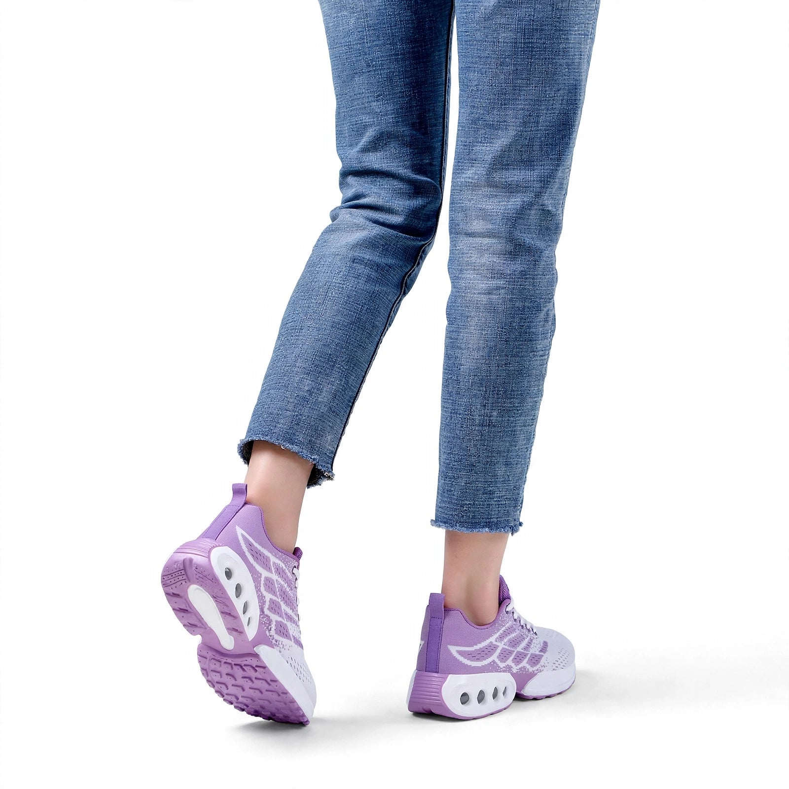 Aria Pastel Stripe Gum-Sole Sneakers