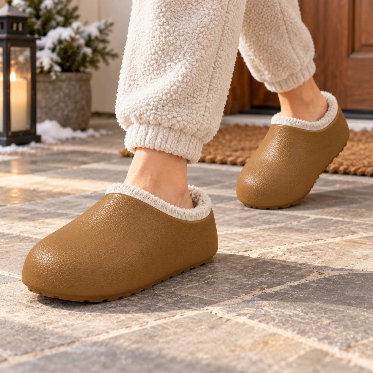 Warm Fleece-Lined Clogs